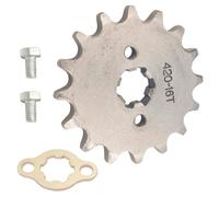 Piñón de Motocicleta 420 16t 17mm de Acero para Motor | Repuesto de Cambio Rápido, Incluye Tornillos, para Karts y Motos de Tierra con Cadena 420