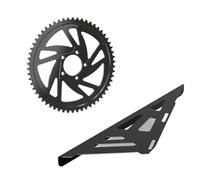 Piñón De Motor Cubierta Compatible con Surron Light Bee XS L1E Compatible con Segway X160 X260 58T Protección de Cadena de piñón Trasero Protector De Cadena Piñón(Black Set)