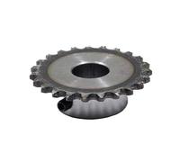 Piñón de precisión de 2 puntas, de 10 a 20 dientes, orificio estándar M5, orificio for tornillo fijo, acero n.° 45, paso de temple 6,35(2PCS,11T Hole 8)