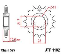 Pignone JT Sprockets JTF1182.14 Piñón 163720030