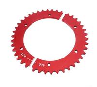 Piñón dividido de transmisión trasera de 42 dientes rojo para cadena 420 apto para Predator 212cc 196cc para Powerhorse para mini bicicleta Go Kart parte de transmisión del motor