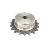 Piñón, engranaje recto de motor alta precisión, 1 pieza, 08B, 9-19 dientes, rueda dentada convexa industrial acero A3, paso diente orificio proceso: 12(14Teeth)