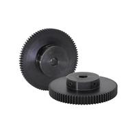 Piñón, engranaje recto, de motor alta precisión, 1 unidad, 1M-90T/100 dientes, rueda dentada acero al carbono con temple por frecuencia (10 mm, 1M90T)(12 mm1M90T)