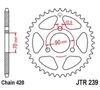 Piñón trasero JT 239 38 para Honda MTX 80R '83-'86, MBX 50 (23938JT) (cadena 420