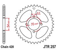 PIÑÓN TRASERO JT 257 40 PARA HONDA C 50/70 '75-87' (25740JT) (CADENA 420) PARA R