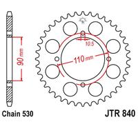 Piñón trasero JT 854 35 para YAMAHA XS 400 '82-83, XS 250 '82, (84035JT) (cadena