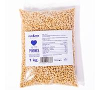 Piñones naturales 1 kg nut&me | Piñon de pino | Sin cáscara | Ideal para pesto | Keto | Sin gluten | Vegano y vegetariano | Fuente de fibra | Bajo contenido en azúcar |