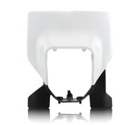 Piñones para moto Ajuste para placa de faro Husqvarna, piezas plástico TE TC FE FC 150 200 250 300 350 400 450 500 2012 a 2023, máscara para motocicleta Enduro(A White)