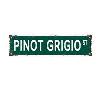 PINOT GRIGIO ST - Letrero de metal vintage de estaño, letrero de calle, decoración del hogar, decoración de habitación, decoración de pared, decoración de baño, decoración de bar, decoración de