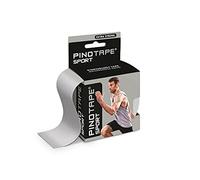 PINOTAPE Pro Sport © - The Original - Cinta kinesiológica varios colores y diseños 5 cm x 5 m - Especialmente agradable a la piel - Kinesiología - Cinta fisiología (plata)