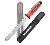 PINOZE 20cm cuchillo aislante, hoja de acero inoxidable hoja w/láser doble cara dentada cuchillo herramienta para cortar material de calor espuma/lana de roca/espuma de poliestireno, cortador de