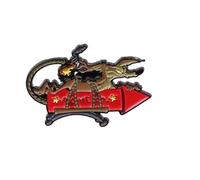 Pins Coyote - Looney Tunes Cartoon Bip & Coyote - Wile E Coyote sobre cohete - Pin de solapa con broche de correo electrónico para ropa y bolsas de accesorios - 2,5 x 3,5 cm, 4.3 X 4.3 Centimètres,