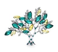 Pins de insignia de broche de accesorios broches prácticos árboles de diamantes de imitación es para mujeres hombres de 3 colores fortuna vintage accesorios de la oficina de la oficina del partido