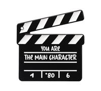 Pins de moda, alfileres de películas | Lights Camera Action Clapperboard Pins,Accesorio de broche de solapa de viaje de metal para asas, ropa y correa para hombros
