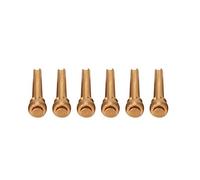 Pins de Puente de Guitarra, 6 Piezas de Shurd de Latón de Latón del Puente de Guitarra Piezas de Repuesto para Guitarras para Guitarras Populares (GOLD)