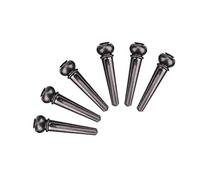 Pins de Puente de Guitarra, 6 Piezas de Shurd de Latón de Latón del Puente de Guitarra Piezas de Repuesto para Guitarras para Guitarras Populares (BLACK)