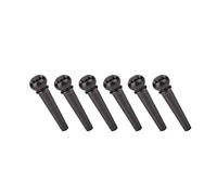 Pins de Puentes de Guitarra de Latón Juego de Guitarras de Folk Negras de Oro Sólido Piezas de Reemplazo para Amantes de la Música (Negro)