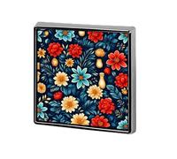 Pins de solapa con flores rojas, azules y amarillas, broches de metal, insignias, corbatas, sombreros y ropa para hombres y mujeres.