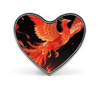 Pins de solapa Phoenix Rebirth Flame, lindo pin de corazón esmaltado para hombre/mujer, broche de corbata, accesorios de joye