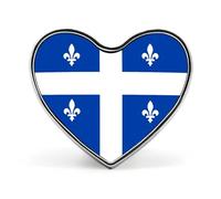 Pins Divertidos Con La Bandera De Quebec Broches Cuadrados Circulares O En Forma De Corazón Para Mujeres Y Hombres Prendedores De Solapa Chaquetas Sombreros Bolsos Accesorios Novedosos Regalos