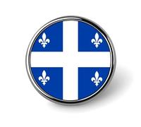 Pins Divertidos Con La Bandera De Quebec Broches Cuadrados Circulares O En Forma De Corazón Para Mujeres Y Hombres Prendedores De Solapa Chaquetas Sombreros Bolsos Accesorios Novedosos Regalos
