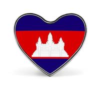 Pins Divertidos Con La Bandera Del Reino De Camboya Insignias Cuadradas Circulares O En Forma De Corazón Para Mujeres Y Hombres Pins De Solapa Chaquetas Sombreros Bolsos Accesorios Novedosos Regalos