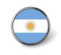 Pins Divertidos De La Bandera De La República Argentina Insignias Cuadradas Circulares O En Forma De Corazón Para Mujeres Y Hombres Pins De Solapa Chaquetas Sombreros Bolsos Accesorios Novedosos