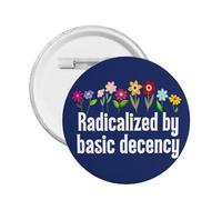 Pins Radicalizados por la Decencia Básica, Mujeres Social Democracia, Insignia Redonda, Pin Decorativo, 1 Pieza