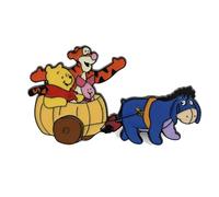 Pin's Winnie the Pooh, Tigrou & Bourriquet, Dibujos Animados Vintage, Pin Pin Pin Accesorio para Ropa Bolsas, 3,4 x 5,6 cm, 4 X 4.3 Centimètres, Esmalte
