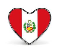 Pins Y Botones Con Banderas De La República Del Perú Broche Personalizado Con Forma De Cuadrado Círculo O Corazón Para Solapa Ideal Para Bodas Discursos Reuniones Y Fiestas