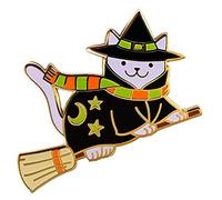 Pinsanity Lindo Halloween bruja gato esmalte solapa Pin