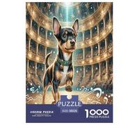 Pinscher en Miniatura Rompecabezas Imposible,desafío para Adultos Entretenimiento Creativo 1000 Piezas Obra De Arte De Juego De para Adultos, Regalos A Partir De 14 Años 38x26cm/1000pcs
