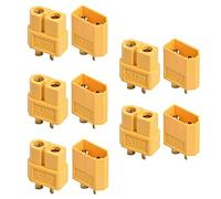 Pinsheng 10 Unids XT60 Conectores, XT60 Conectores Macho Hembra XT60 Conectores de Batería para RC Battery Toy Vehicle, 5 Pares XT60 Macho Hembra Bullet Conector Alta Corriente Conector Potencia