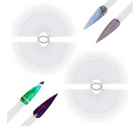 Pinsheng 200 Piezas Uñas Falsas Display, Ventilador Uñas Falsa Muestras Display Tips Uñas, Exhibidor de Uñas Postizas Muestras de Esmalte Uñas Transparente para Práctica Arte de Uñas