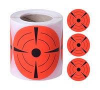 Pinsheng 200 unidades de 7,6 cm Objetivos de Disparo Reactivos Pegatinas de Objetivo de Tiro Papel de Disparo Adhesivo Disparo Objetivo Redondos Fluorescentes para Prácticas de Tiro(Rojo Fluorescente)