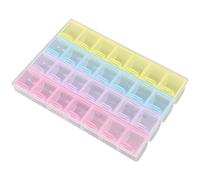 Pinsheng 28 Rejillas Caja de Bordado de Diamantes, 4 Contenedores de Almacenamiento de Pendientes de Colores, Organizador Contenedor de Herramientas de Plástico para Coser Uñas, Manualidades
