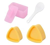 Pinsheng 3 Piezas Molde de Sushi para Onigiri, Molde para Sushi Triángulo Molde de Prensa Musubi Molde para Bolas de Arroz para Sushi Bento Cocina Japonesa