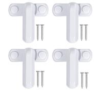 Pinsheng 4 Piezas Tipo T Cierre de Ventanas, cierre adicional para ventana de Antirrobo, Blanco Cerradura de Seguridad de Aluminio para Varios UPVC/PVC de Puerta y Ventana y Seguridad Doméstica