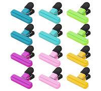 Pinsheng Clip para Bolsas de Alimentos, 12 Piezas Pequeño Multipropósito Clip de Sellado Pinzas de Plástico Clip de Bolsa Cocina Alimentos Sellado de Clips para Galletas de Nueces de Café