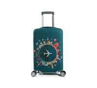 Pinsheng Cubierta de Equipaje Lavable Funda de Maleta Equipaje de Viaje Cubierta Elástico 3D Funda Protectora de Maleta de 26-28 Pulgadas Viaje Cubierta de la Caja (S(18-21 Pulgadas))