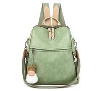 pinsheng Mochila Casual De Moda _ Mochila Korean Wild Fashion Casual Hombro Soft Leather Travel , Mm509 Verde Claro