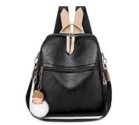 pinsheng Mochila Casual De Moda _ Mochila Korean Wild Fashion Casual Hombro Soft Leather Travel , Mm509 Negro