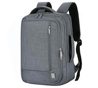 pinsheng Mochila Casual De Moda para Hombre, Mochila para Computadora, Carga USB, Bolsa para Hombres De Negocios, Mochila Escolar Simple para Estudiantes, Gris