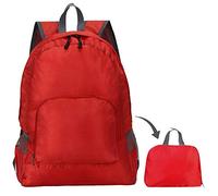 pinsheng Mochila Impermeable_Mochila Plegable Impermeable Paquete De Viaje para Deportes Al Aire Libre, Rojo