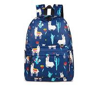 pinsheng Mochila Mujer Linda Mochila De Alpaca Estampada Casual Mujer Mochila De Campus De Alta Capacidad Mochila Azul Oscuro