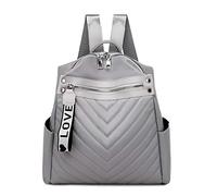 pinsheng Mochila_Oxford Cloth Korean Joker Fashion Ladies Canvas, Mm512 Gris, 24 Pulgadas