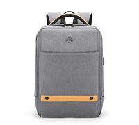 pinsheng Mochila para Computadora Carga USB Bolso Escolar Impermeable para Estudiantes Bolso Oxford De Gran Capacidad Gris