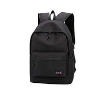 pinsheng Mochila para Estudiantes Mochila De Color Sólido para Hombres Mochila Casual Al Aire Libre Negra