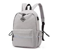 pinsheng Mochila para Mujer Mochila para Estudiantes Coreanos Campus Junior High School Gris