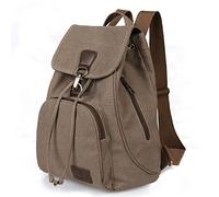 pinsheng Mochila Retro Coreana Bolsa De Lona De Comercio Exterior Transfronteriza Marea Chica Estudiante De Moda Casual Retro, Marrón